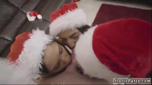 Teen girls share dick xxx Christmas Party